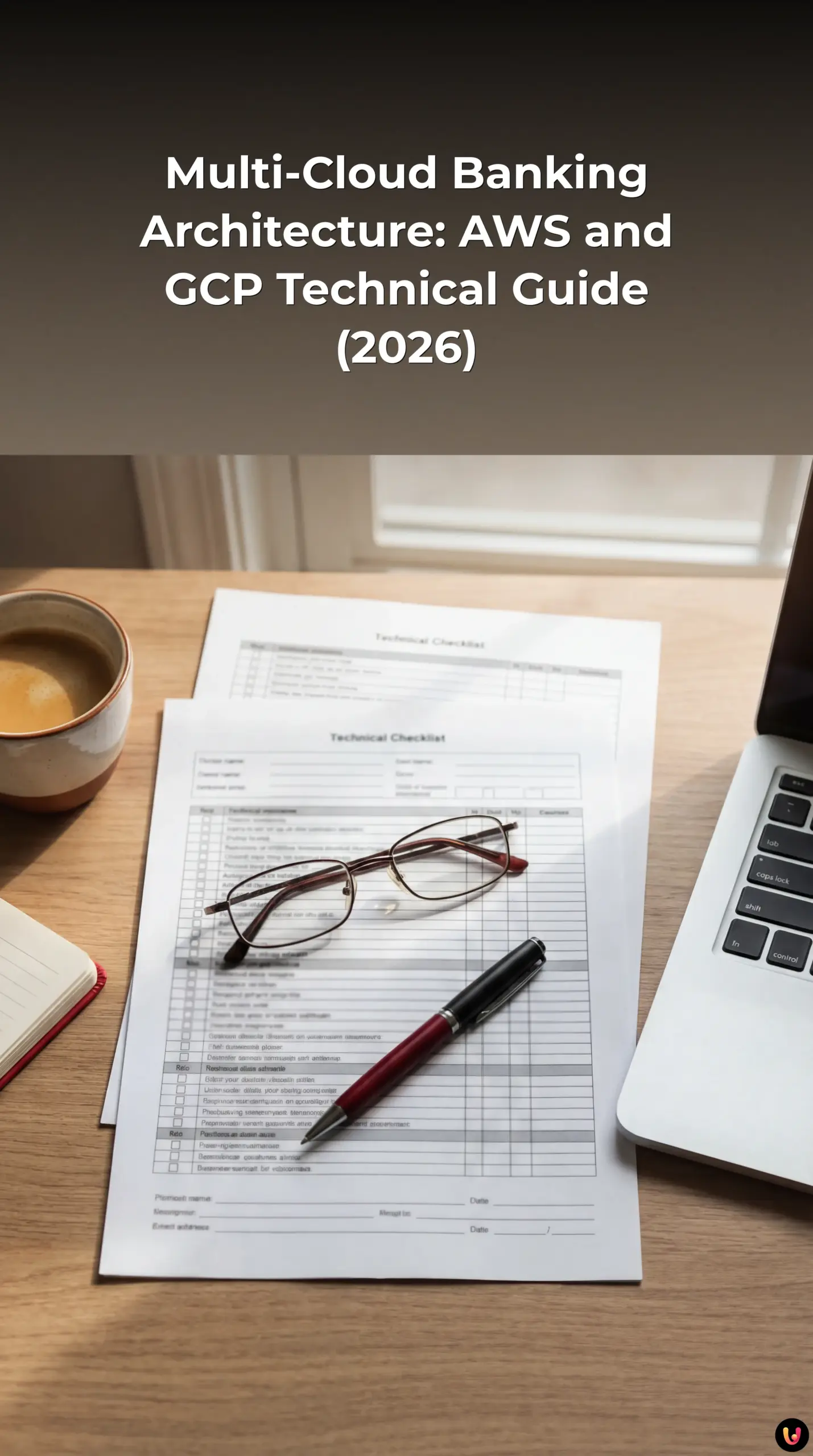 Diagram showing multi-cloud banking architecture using AWS and GCP.