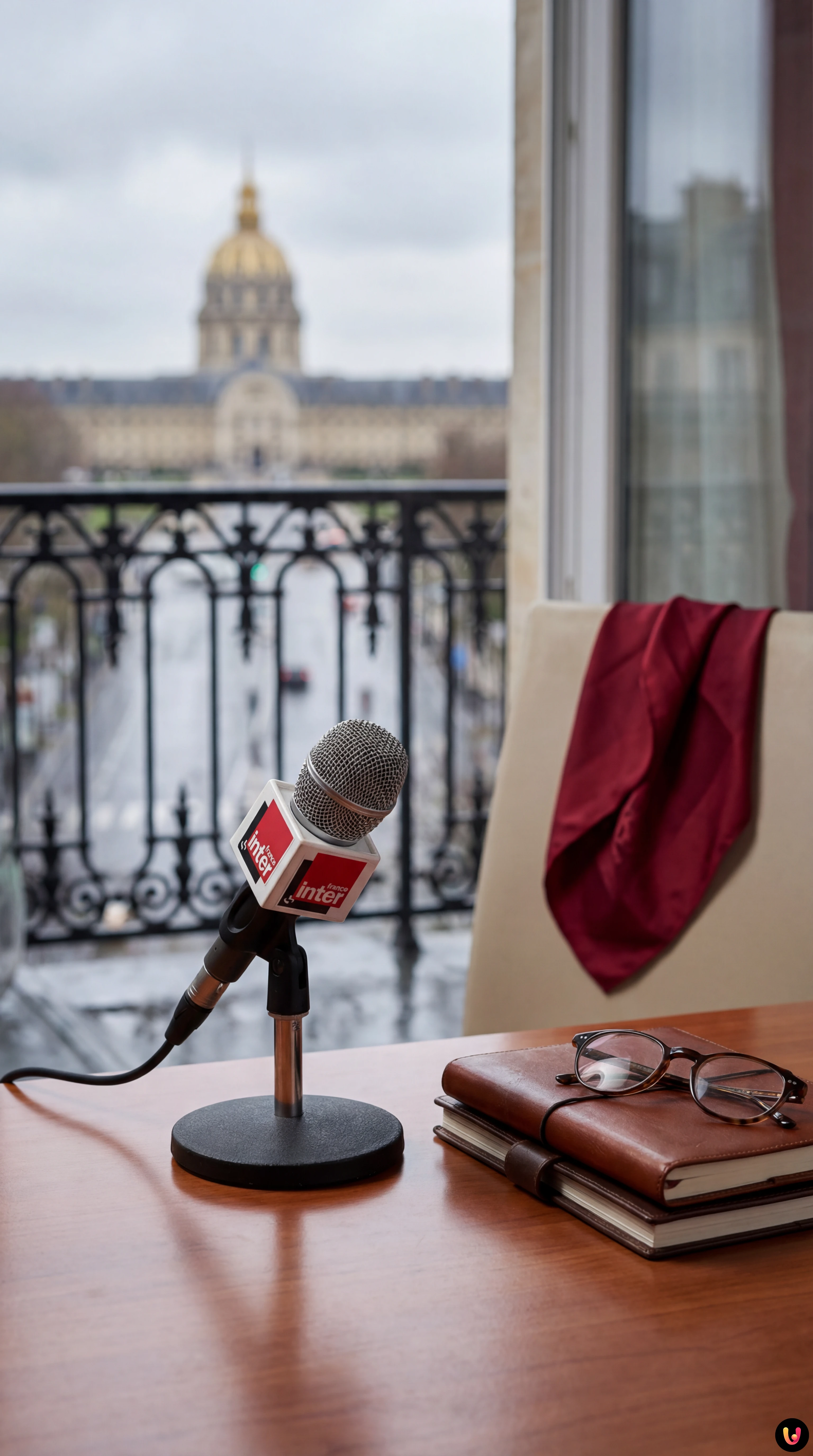 Sarah Knafo au micro de France Inter face &agrave; Benjamin Duhamel pour les municipales 2026.