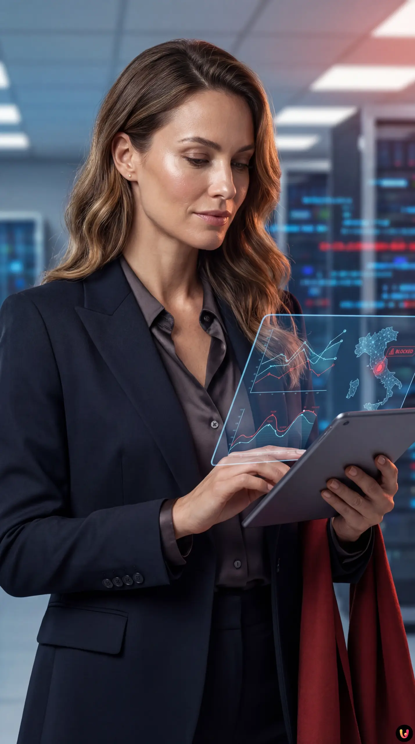 Logo Cloudflare sur fond numérique symbolisant le conflit avec l'Italie