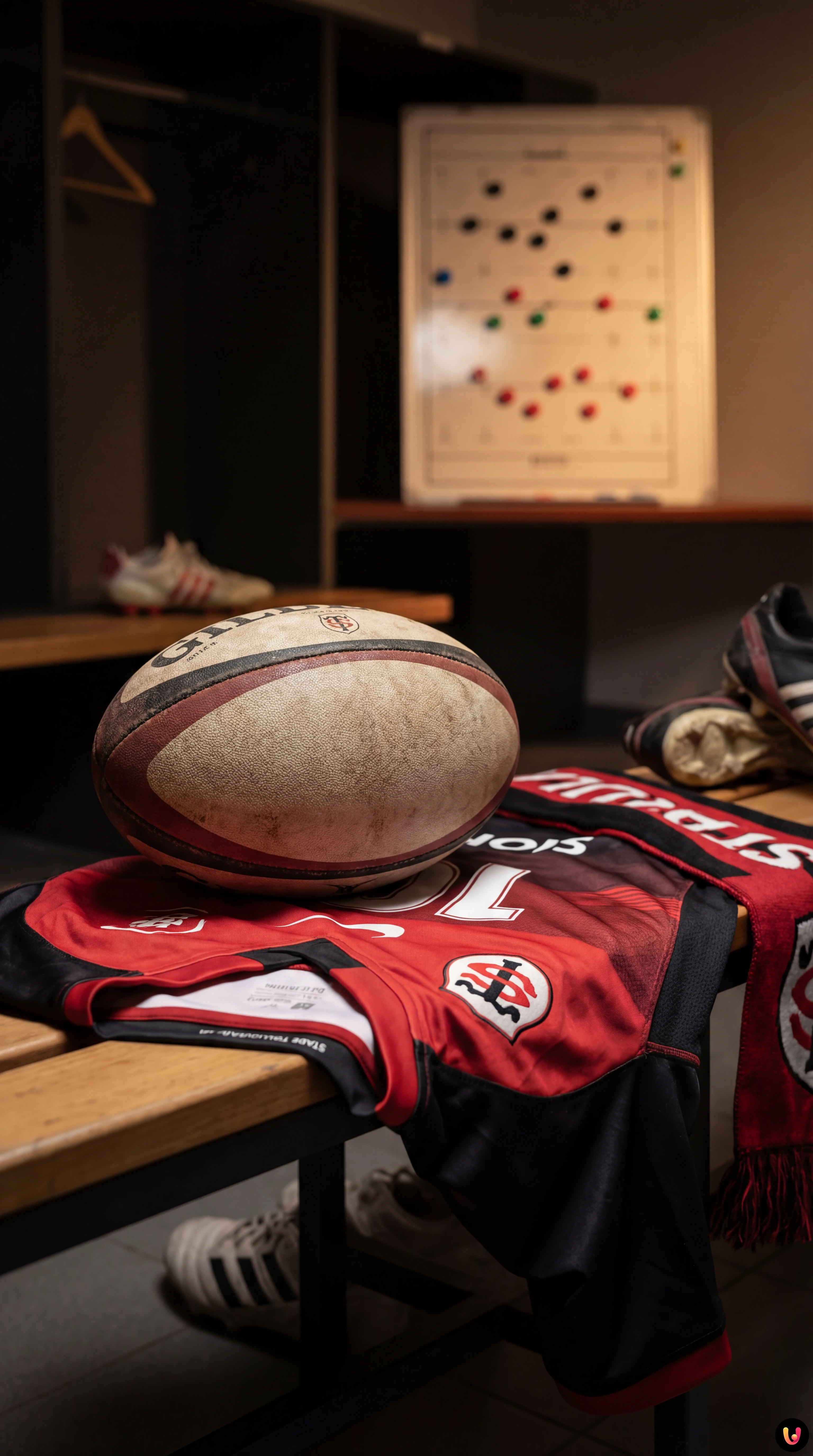 Romain Ntamack sous les couleurs du Stade Toulousain avant un match de Champions Cup.