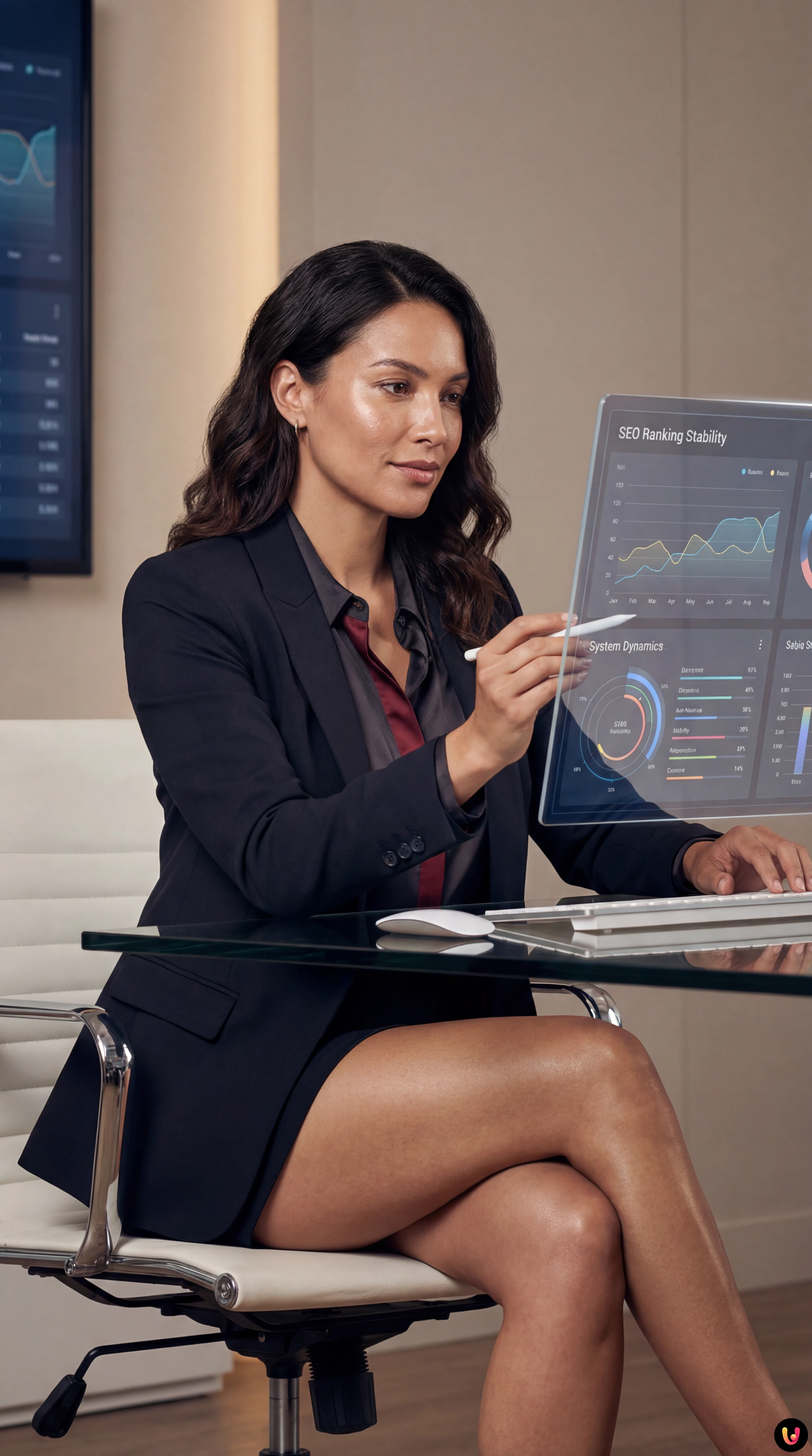 Diagramă logică ce explică stabilitatea ranking-ului SEO ca sistem dinamic