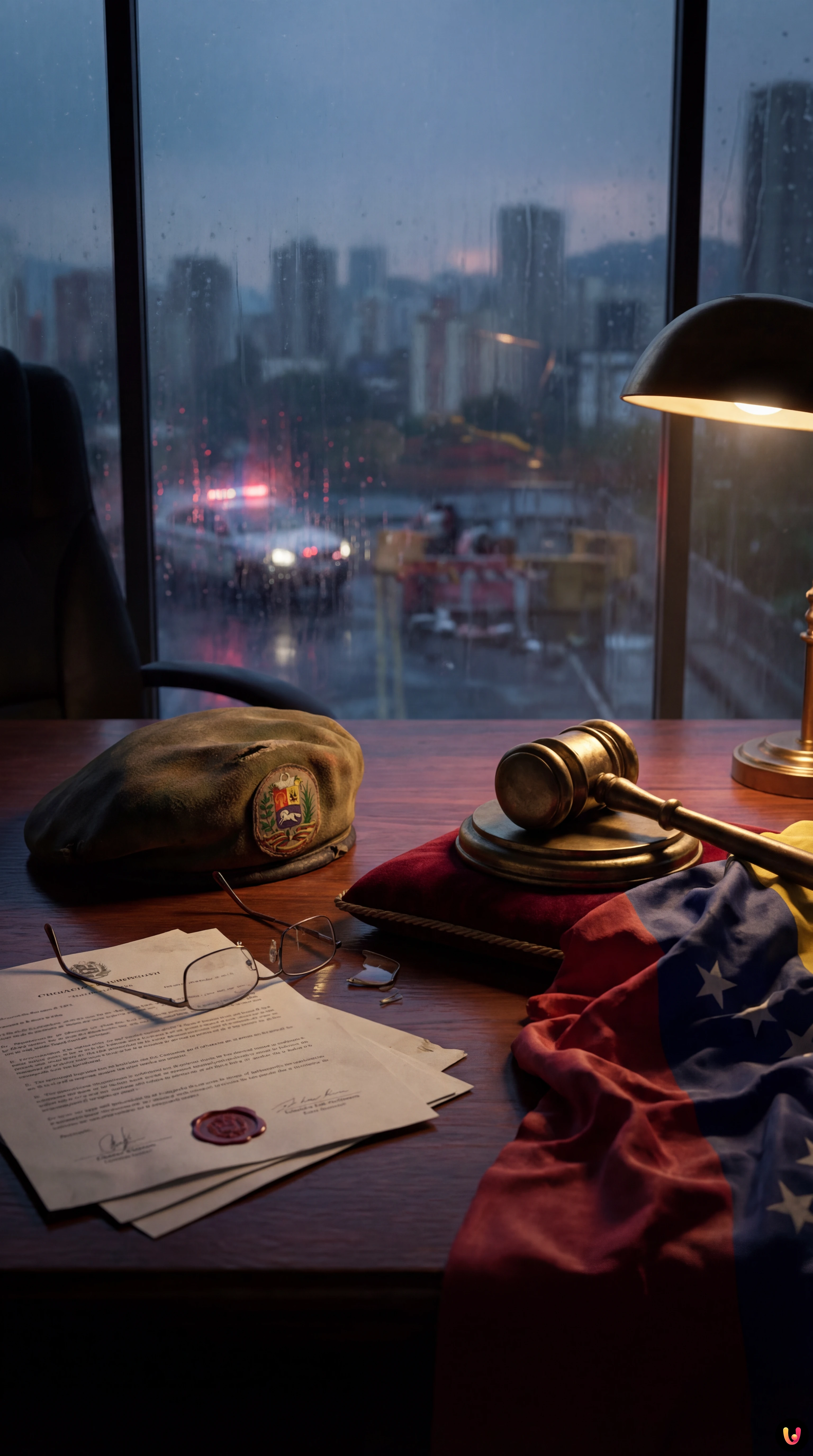 Soldati e mezzi militari presidiano Caracas durante la crisi politica in Venezuela