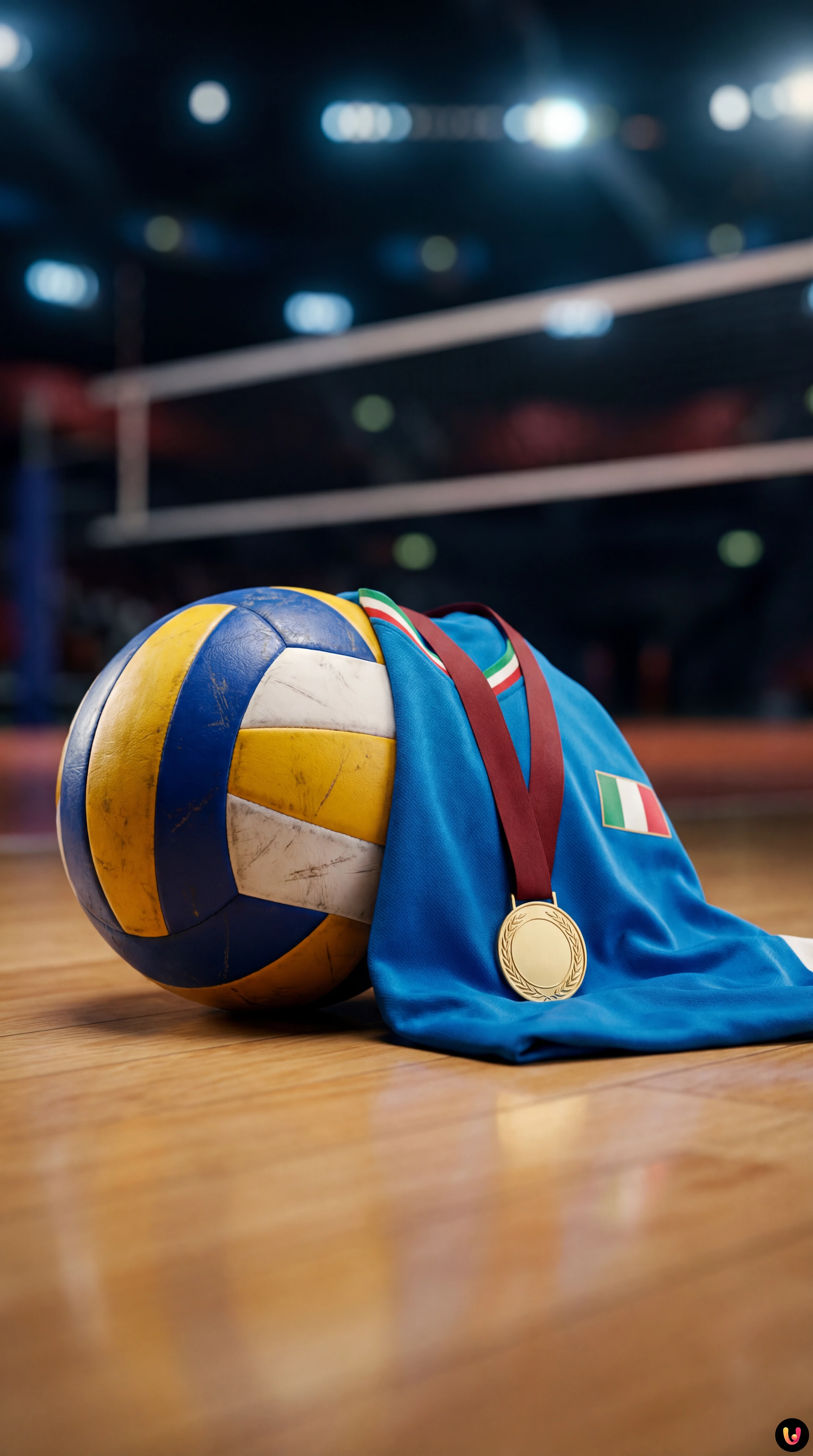 Lisa Monari Gamba in azione durante la partita di volley Italia-Belgio U18 a Foggia.