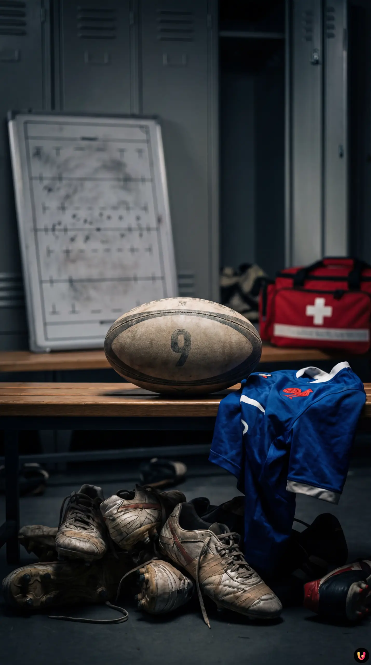 Antoine Dupont &agrave; l'entra&icirc;nement du XV de France avant le Tournoi des Six Nations.