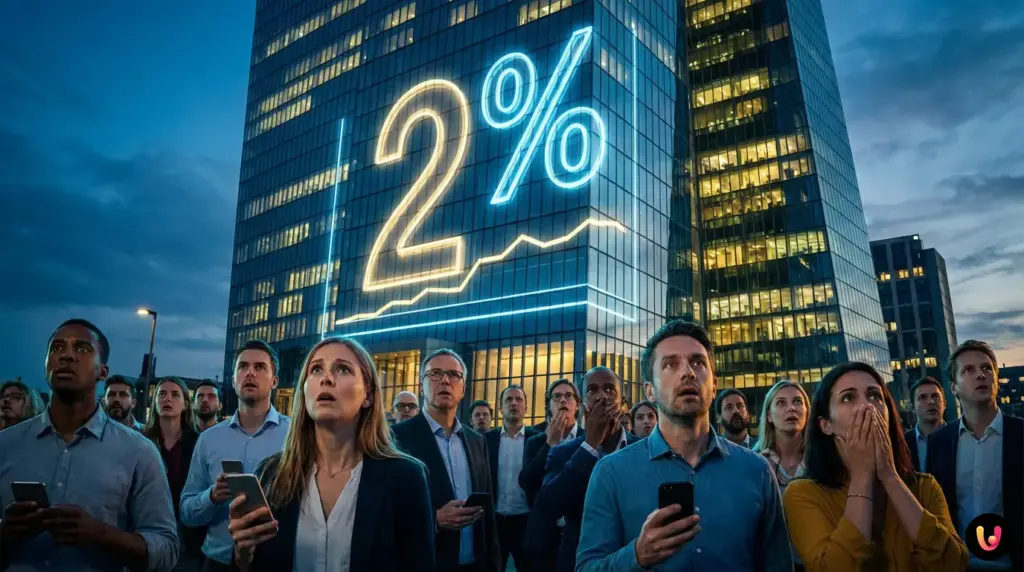 Sede della Banca Centrale Europea a Francoforte con simbolo dell'Euro