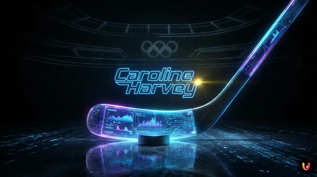 Caroline Harvey in azione durante la partita di hockey USA-Canada a Milano 2026