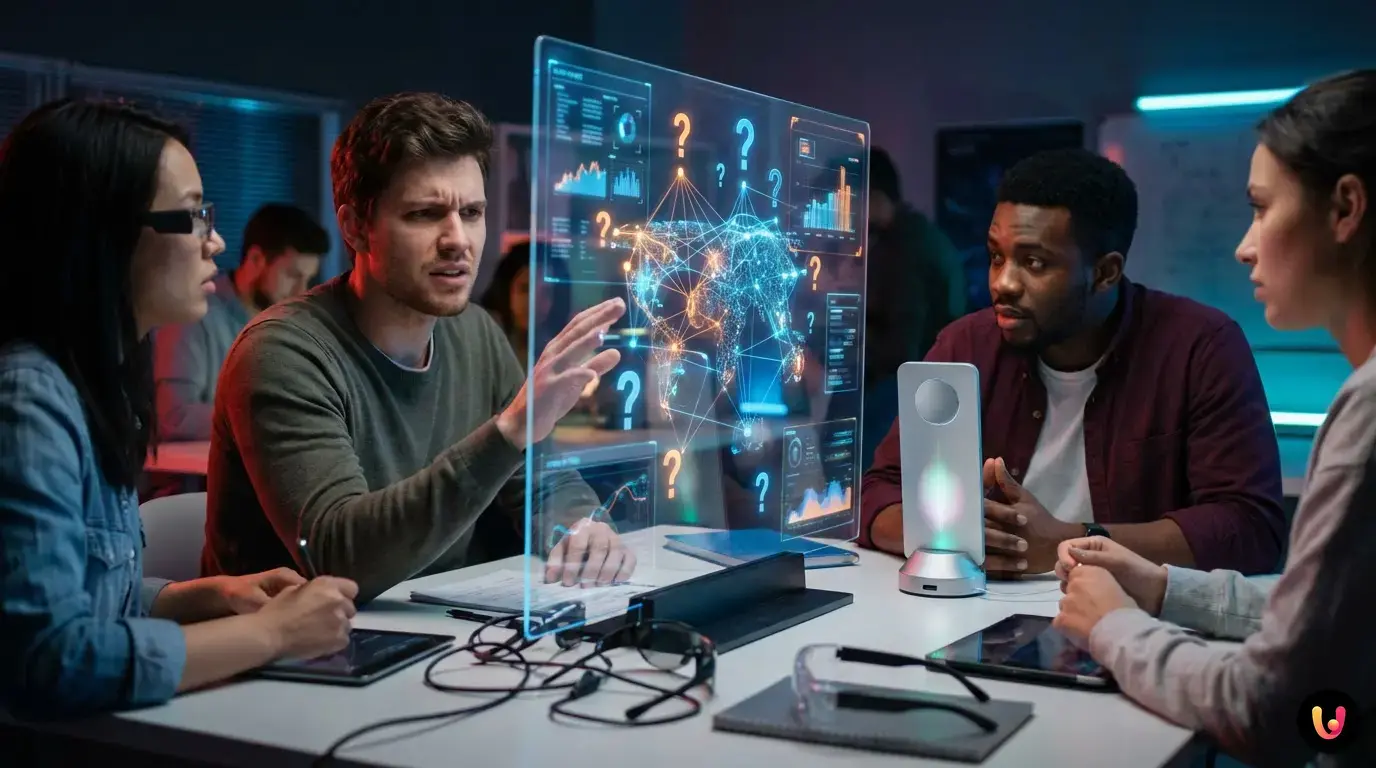 Mente digital interligada que simboliza a tutoria de IA socr&aacute;tica