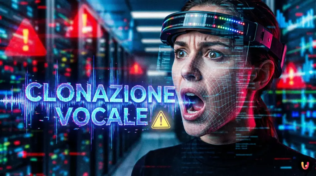 Rappresentazione astratta di un'onda vocale analizzata da una rete neurale