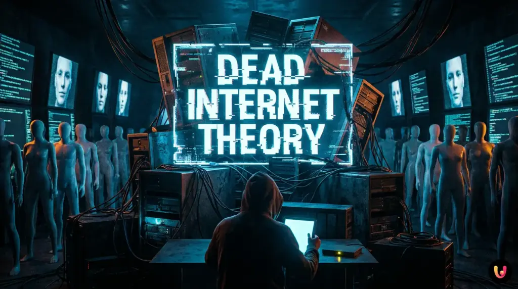 Digitale Silhouette eines Menschen umgeben von Bin&auml;rcode und KI-Netzwerken