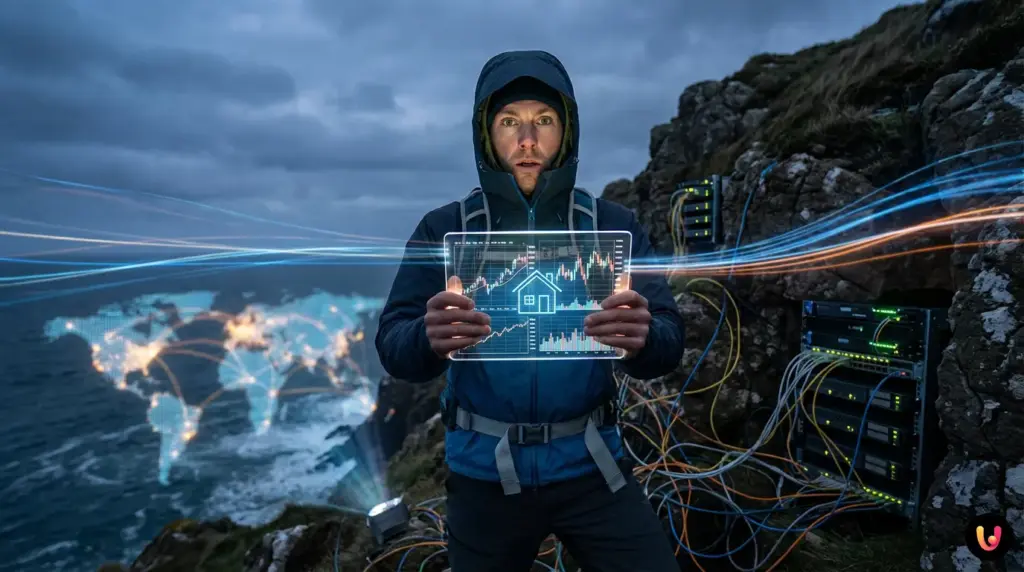 Esquema arquitectura Edge-Side Rendering para optimizaci&oacute;n SEO de calculadoras financieras