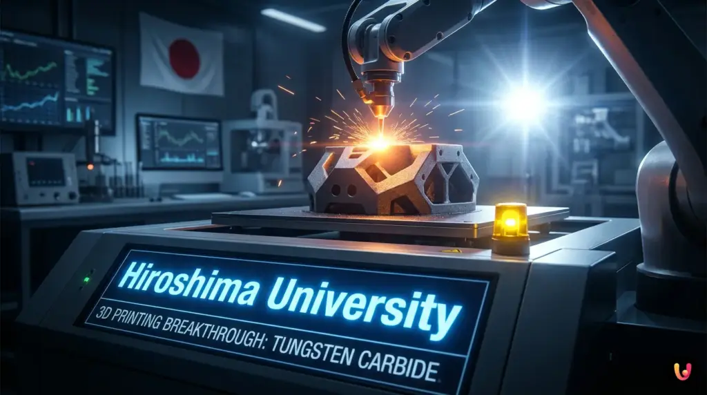 Hiroshima University Solves 3D Printing for Tungsten Carbide Hot-wire laser irradiation process 3D printing Tungsten Carbide material