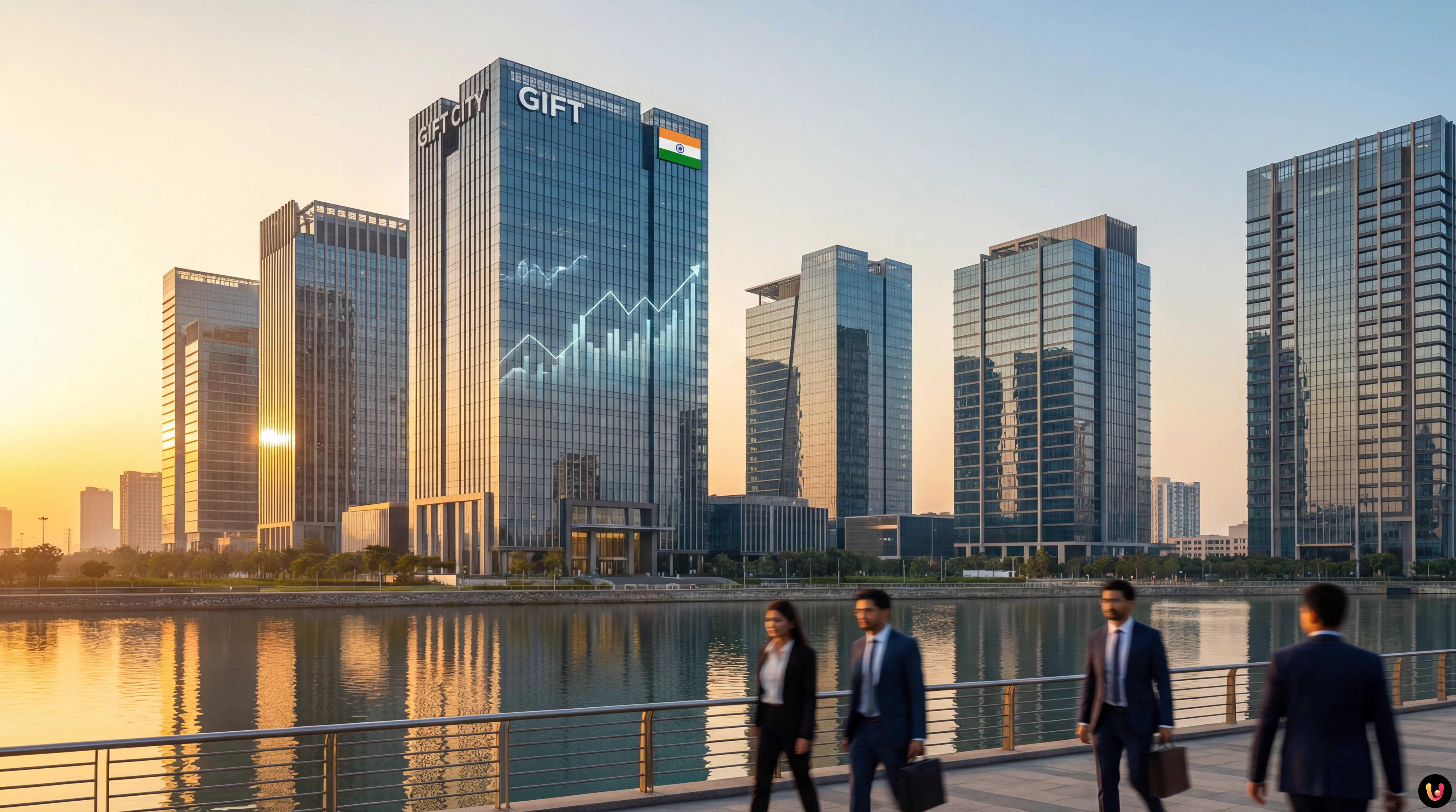 GIFT City 20-Year Tax Holiday India Budget 2026 Modern skyline of GIFT City Gujarat representing India's new financial hub