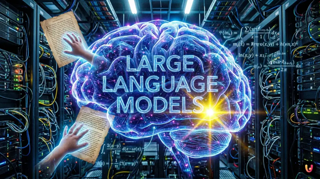 Rete neurale artificiale astratta che simula il funzionamento di un cervello umano