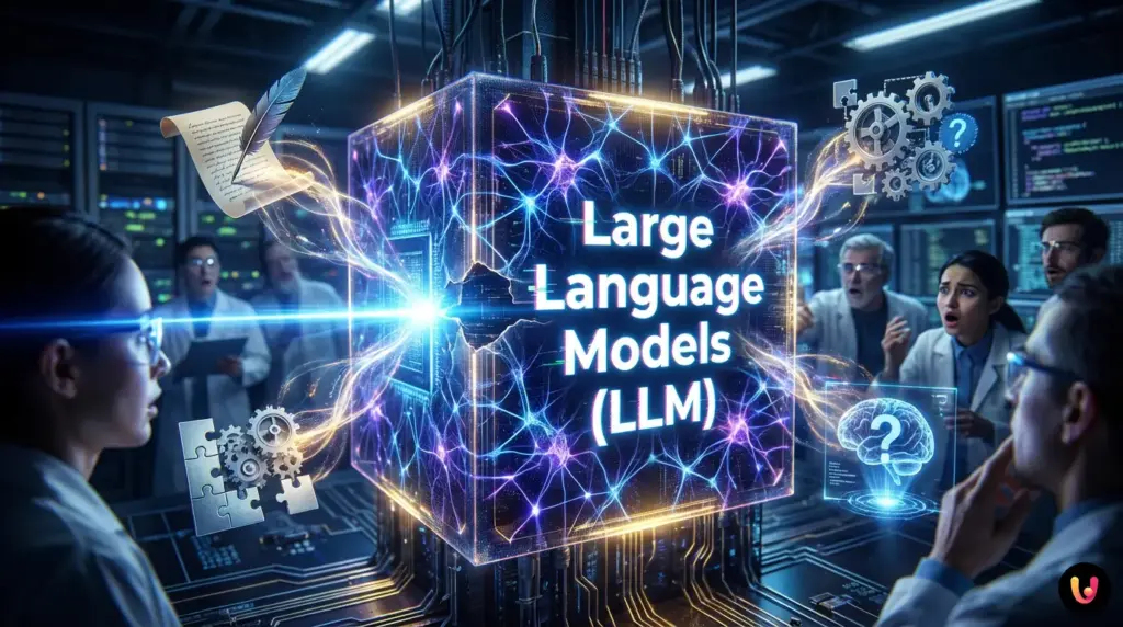 Cervello digitale luminoso che mostra connessioni neurali complesse e futuristiche