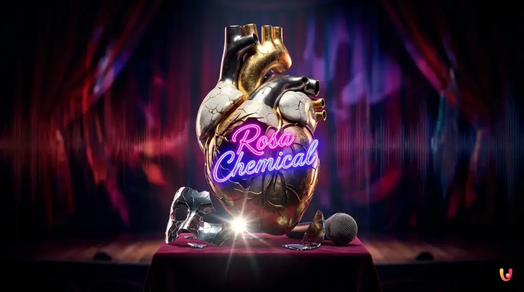 Rosa Chemical a cuore aperto: “Sanremo, la depressione e la mia rinascita” Primo piano di Rosa Chemical durante l'intervista a Ciao Maschio su Rai 1