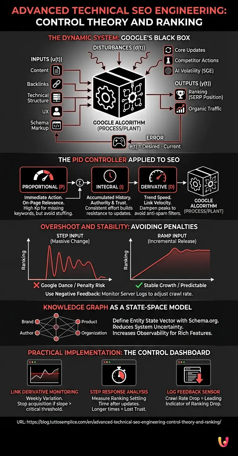 Advanced Technical SEO Engineering: Control Theory and Ranking - Summary Infographic