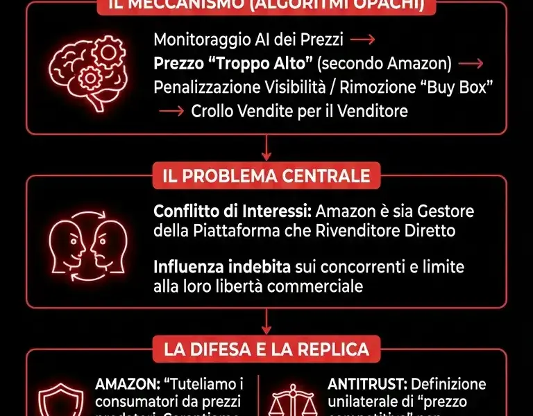 Infografica: Amazon, stangata in Germania: multa da 59 milioni per prezzi imposti