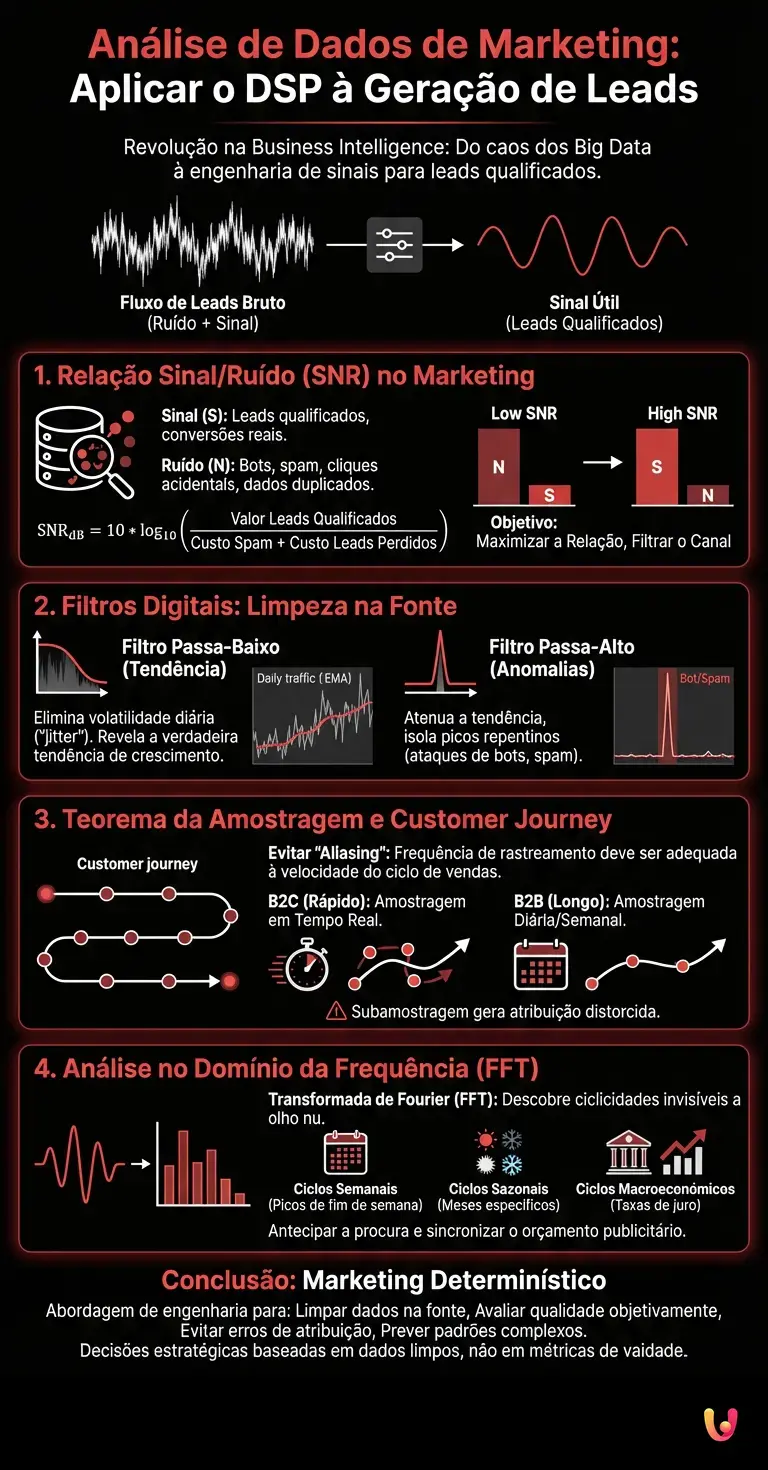 Análise de Dados de Marketing: Aplicar o DSP à Geração de Leads - Infográfico resumido