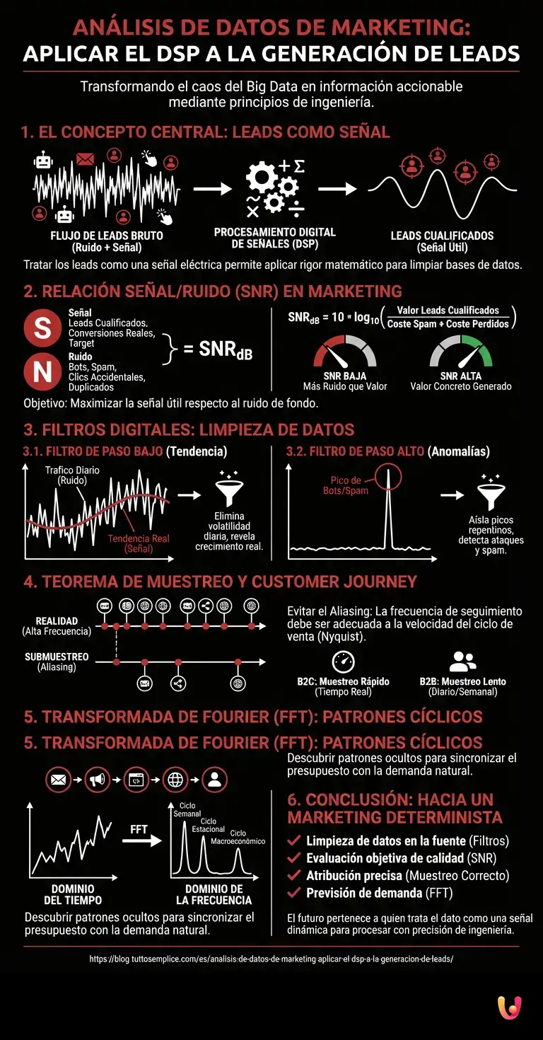 Análisis de Datos de Marketing: Aplicar el DSP a la Generación de Leads - Infografía resumen