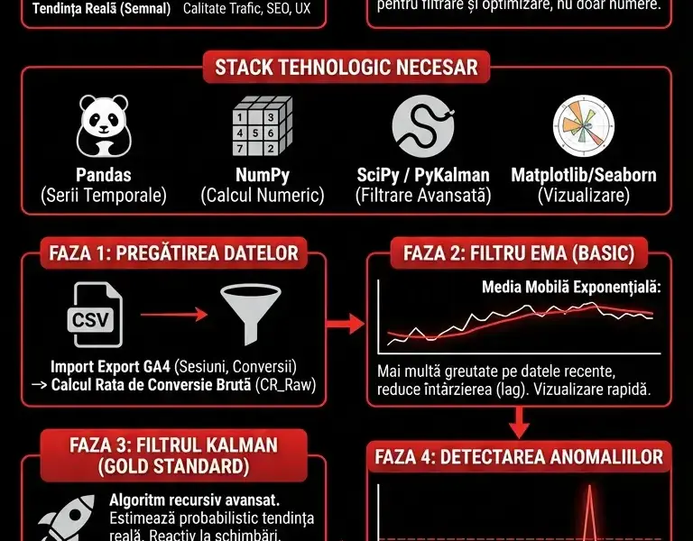 Infografica: Analiza Ratei de Conversie: Ghid pentru Procesarea Semnalelor Digitale cu Python
