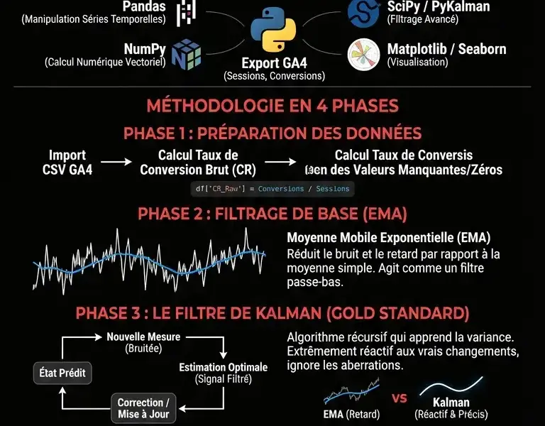 Infografica: Analyse du Taux de Conversion : Guide du Traitement Num&eacute;rique du Signal avec Python