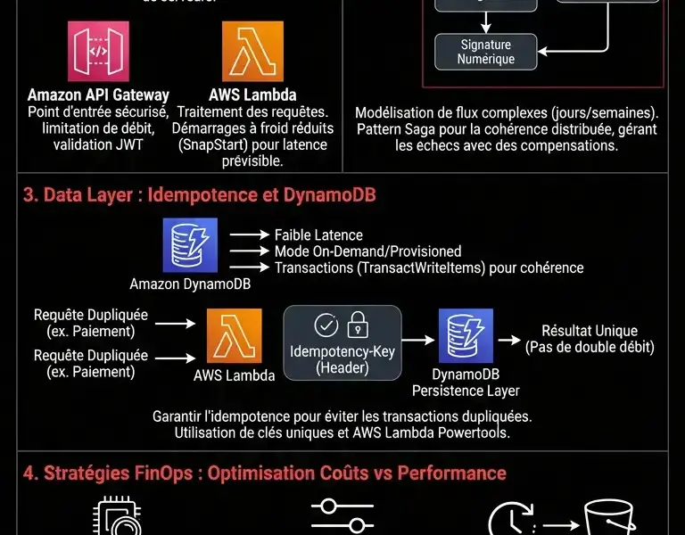 Infografica: Architecture Serverless AWS pour la Fintech : Guide Complet de la Scalabilit&eacute;
