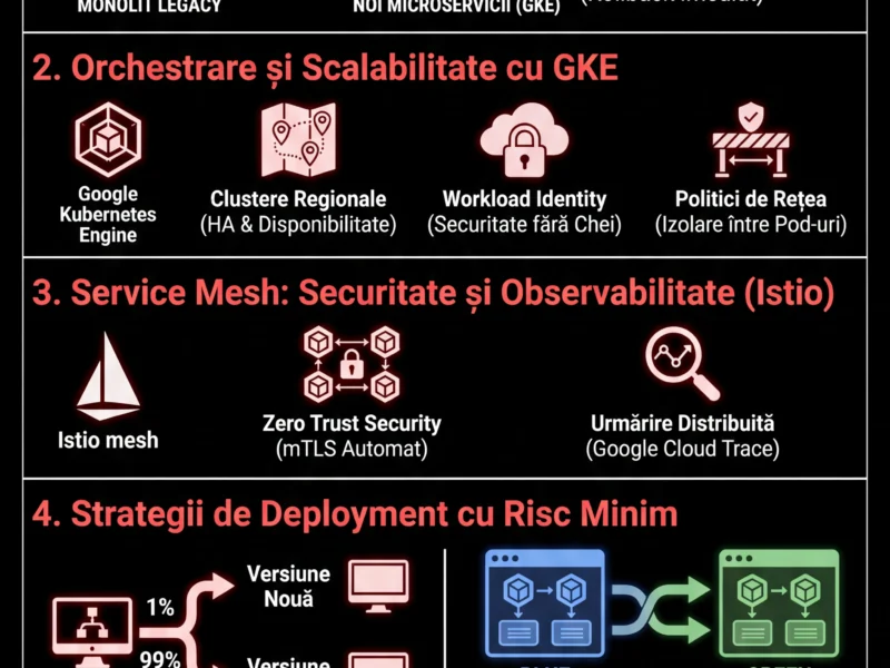Infografica: Arhitectura Microserviciilor Fintech: Ghid de Refactoring pe GCP