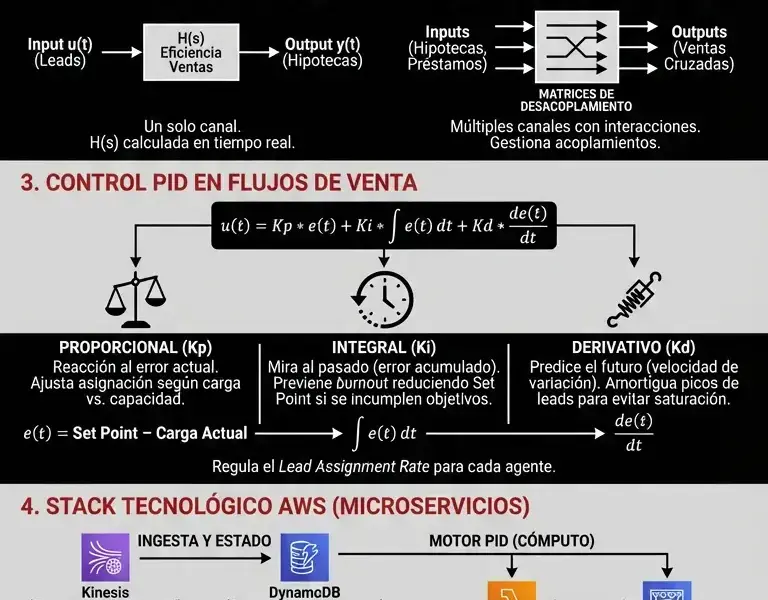 Infografica: Arquitectura CRM Fintech: Teor&iacute;a de Sistemas y Control PID en los Flujos de Venta