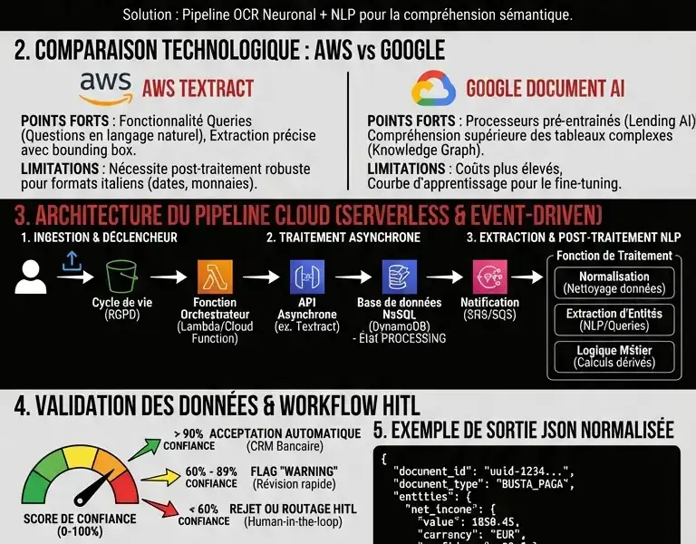 Infografica: Automatisation Documentaire des Pr&ecirc;ts Immobiliers : Pipeline OCR et NLP sur le Cloud