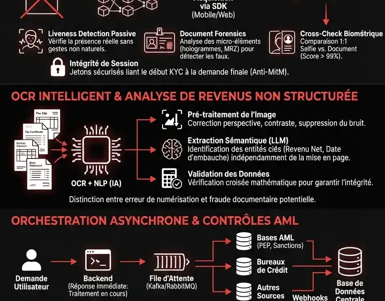 Infografica: Automatisation KYC AML : Architecture pour les Pr&ecirc;ts Immobiliers et la Fintech