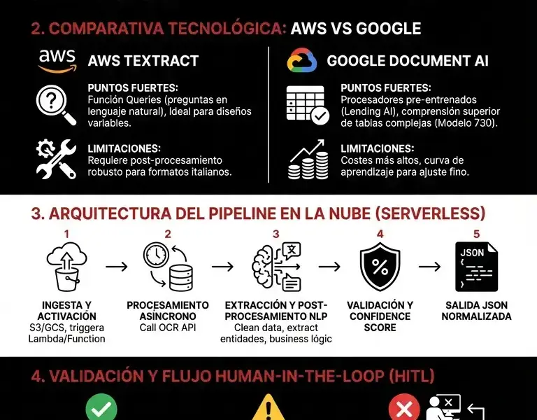 Infografica: Automatizaci&oacute;n Documental de Hipotecas: Pipeline OCR y NLP en la Nube