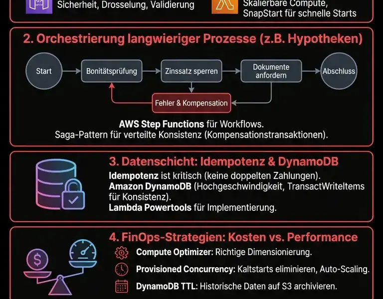 Infografica: AWS Serverless-Architektur f&uuml;r Fintech: Umfassender Leitfaden zur Skalierbarkeit