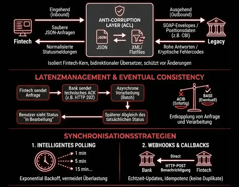 Infografica: Bankensystem-Integration: Fintech- und Legacy-Patterns