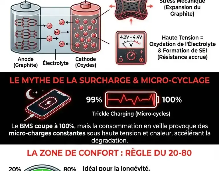 Infografica: Batterie : pourquoi viser les 100% est une erreur scientifique majeure