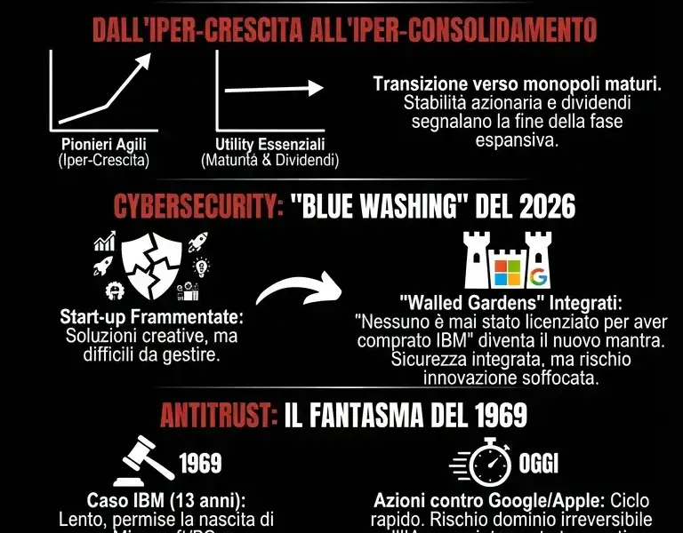 Infografica: Big Tech come IBM anni '60: il consolidamento uccide l'innovazione?