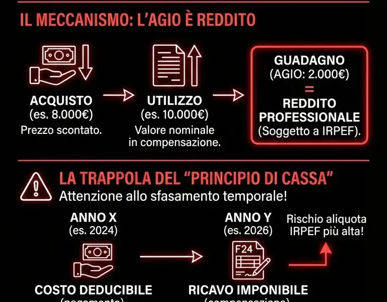 Infografica: Bonus edilizi: tassazione piena sui crediti acquistati dai professi...