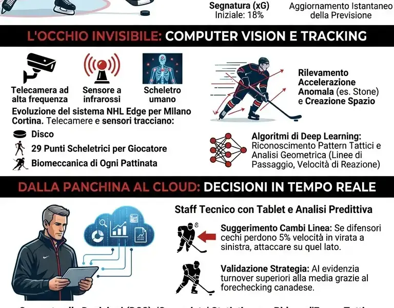 Infografica: Canada-Cechia: tracking ottico e analisi predittiva in tempo reale