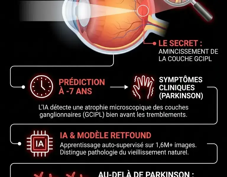 Infografica: Ce signe invisible au fond de l'&oelig;il qui alerte 7 ans avant le m&eacute;decin
