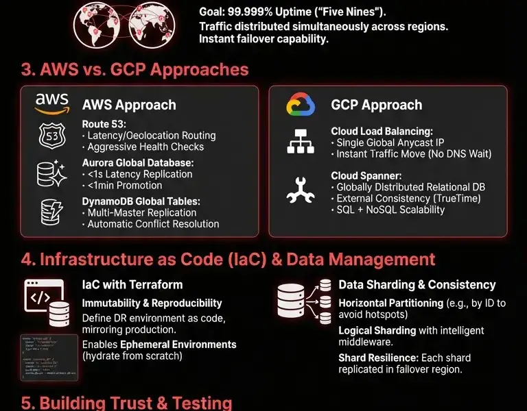 Infografica: Cloud Disaster Recovery in FinTech: Guide to Active-Active Architectures