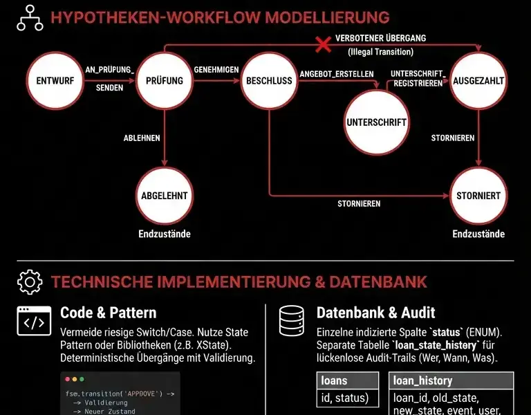 Infografica: CRM-Engineering: Endliche Automaten f&uuml;r Hypotheken-Workflows