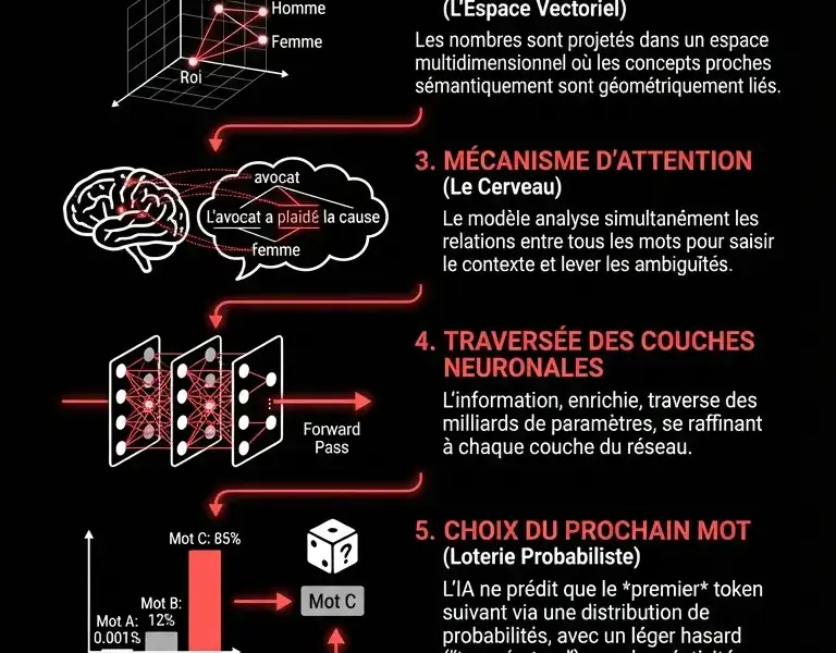 Infografica: Derri&egrave;re le curseur : ce que l'IA calcule vraiment en 1 seconde