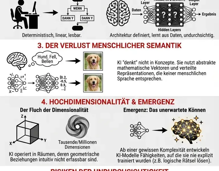 Infografica: Die Architektur der Unwissenheit: Das ungel&ouml;ste R&auml;tsel der KI