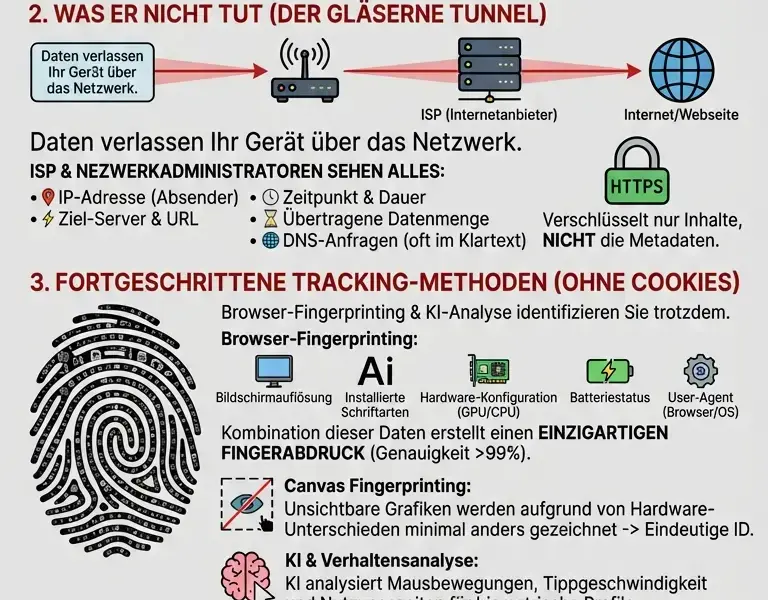 Infografica: Die Inkognito-Illusion: Warum Sie im Browser gl&auml;sern bleiben