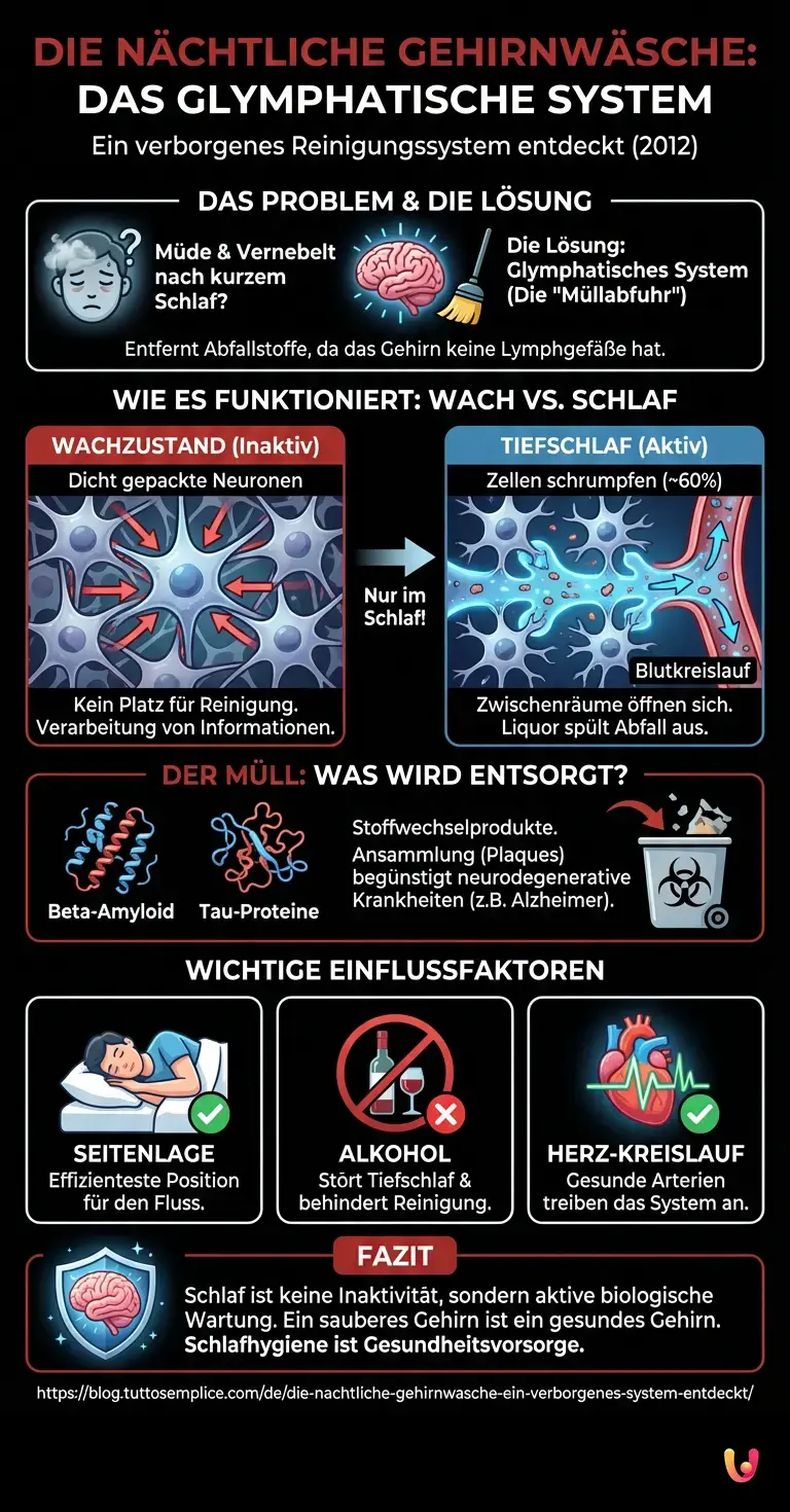 Die nächtliche Gehirnwäsche: Ein verborgenes System entdeckt - Zusammenfassende Infografik