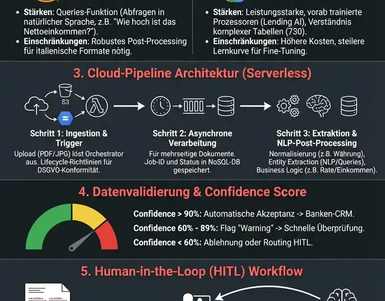Infografica: Dokumentenautomatisierung f&uuml;r Hypotheken: OCR- und NLP-Pipeline in der Cloud