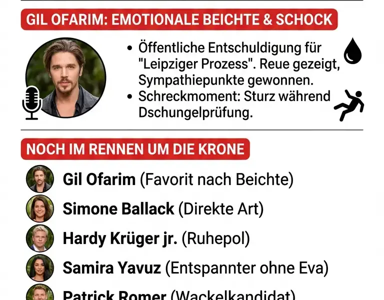 Infografica: Dschungelcamp 2026: Eva Benetatou ist raus &ndash; Tr&auml;nen, Zoff und ein &uuml;berraschender Abschied