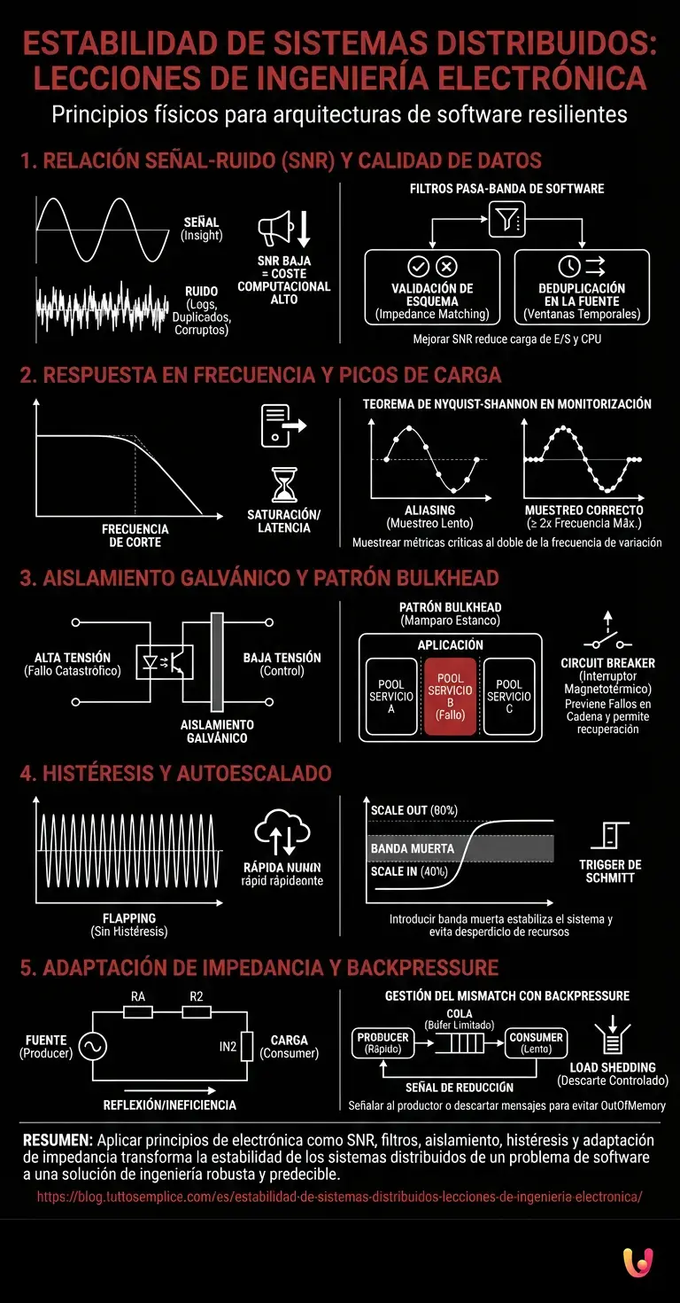 Estabilidad de Sistemas Distribuidos: Lecciones de Ingenier&iacute;a Electr&oacute;nica - Infograf&iacute;a resumen