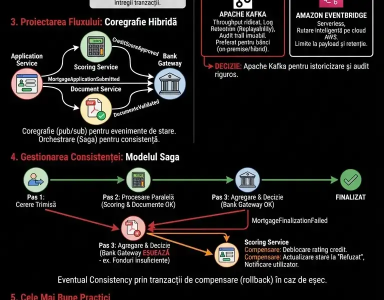 Infografica: Event-Driven Architecture: Gestionarea &icirc;n Timp Real a Dosarelor de Credit Ipotecar