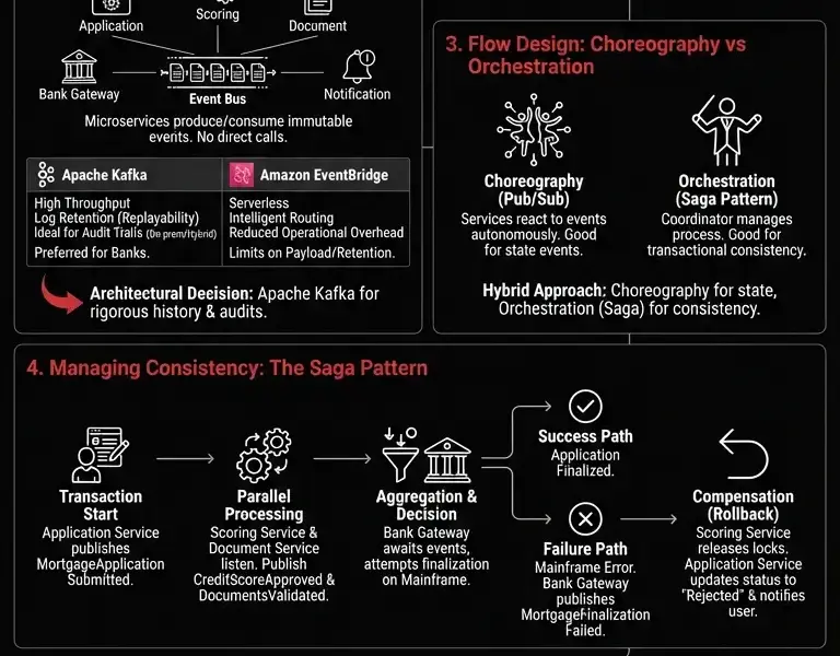 Infografica: Event-Driven Architecture: Real-Time Mortgage Application Management