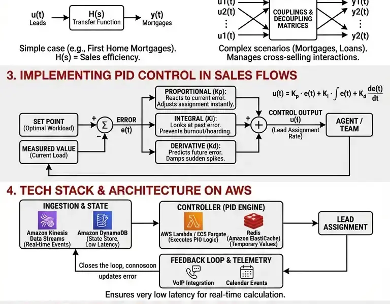 Infografica: Fintech CRM Architecture: Systems Theory and PID Control in Sales Flows
